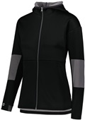 Womens Full Zip, Pocketed Hooded Jacket (Black,Graphite,Navy,Royal,Red,White) BLACK/CARBON Pocket