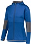 Womens Full Zip, Pocketed Hooded Jacket (Black,Graphite,Navy,Royal,Red,White) ROYAL/CARBON Pocket