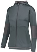 Womens Full Zip, Pocketed Hooded Jacket (Black,Graphite,Navy,Royal,Red,White) GRAPHITE/CARBON Pocket