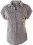 Womens Heathered Polo Shirt (Black,Forest,Graphite,Gold,Royal,Red) GRAPHITE HEATHER Pocket