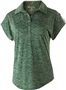 Womens Heathered Polo Shirt (Black,Forest,Graphite,Gold,Royal,Red) FOREST HEATHER Pocket