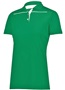 Womens 3-Button Polo Shirt (Black,Forest,Graphite,Kelly,Maroon,Navy,Purple,Red,White) KELLY/WHITE Pocket