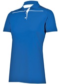 Womens 3-Button Polo Shirt (Black,Forest,Graphite,Kelly,Maroon,Navy,Purple,Red,White) ROYAL/WHITE Pocket