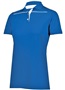 Womens 3-Button Polo Shirt (Black,Forest,Graphite,Kelly,Maroon,Navy,Purple,Red,White) ROYAL/WHITE Pocket