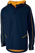 Adult Youth Front Pockets, Pullover Hoodie Jacket (Black,Carbon,Maroon,Navy,Royal,Red) NAVY/LIGHT GOLD Pocket