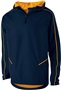 Adult Youth Front Pockets, Pullover Hoodie Jacket (Black,Carbon,Maroon,Navy,Royal,Red) NAVY/LIGHT GOLD Pocket