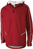 Adult Youth Front Pockets, Pullover Hoodie Jacket (Black,Carbon,Maroon,Navy,Royal,Red) SCARLET/WHITE Pocket