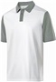  Adult 3-Button Heathered Polo Shirt (White w/Athletic,Black,Cardinal,Navy,Orange,Red) WHITE/ATHLETIC HEATHER Pocket