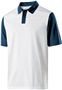  Adult 3-Button Heathered Polo Shirt (White w/Athletic,Black,Cardinal,Navy,Orange,Red) WHITE/NAVY HEATHER Pocket