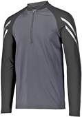 Adult Contrasting Sleeve 1/2 Zip Jacket (Black,Carbon,Maroon,Navy,Royal,Red) CARBON/BLACK Pocket