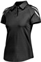 Womens 2-Snap Tagless Polo (Black,Carbon,Forest,Kelly,Gold,Maroon,Navy,Orange,Royal,Red,White) BLACK Pocket