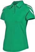 Womens 2-Snap Tagless Polo (Black,Carbon,Forest,Kelly,Gold,Maroon,Navy,Orange,Royal,Red,White) KELLY Pocket