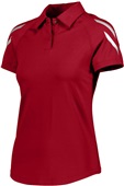 Womens 2-Snap Tagless Polo (Black,Carbon,Forest,Kelly,Gold,Maroon,Navy,Orange,Royal,Red,White) SCARLET Pocket