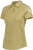 Womens 2-Snap Tagless Polo (Black,Carbon,Forest,Kelly,Gold,Maroon,Navy,Orange,Royal,Red,White) VEGAS GOLD Pocket