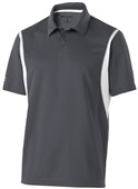 Adult Polo Shirt (Black,Carbon,Forest,Kelly,Maroon,Navy,Orange,Purple,Royal,Red,White) CARBON/ WHITE Pocket