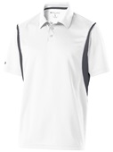 Adult Polo Shirt (Black,Carbon,Forest,Kelly,Maroon,Navy,Orange,Purple,Royal,Red,White) WHITE/ CARBON Pocket