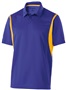 Adult Polo Shirt (Black,Carbon,Forest,Kelly,Maroon,Navy,Orange,Purple,Royal,Red,White) PURPLE/ LIGHT GOLD Pocket