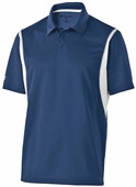 Adult Polo Shirt (Black,Carbon,Forest,Kelly,Maroon,Navy,Orange,Purple,Royal,Red,White) NAVY/ WHITE Pocket