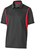 Adult Polo Shirt (Black,Carbon,Forest,Kelly,Maroon,Navy,Orange,Purple,Royal,Red,White) BLACK/ SCARLET Pocket