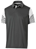 Holloway Adult Arc Polo 222548 BLACK/ WHITE Pocket