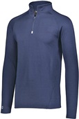 Adult Lightweight Heather 1/4 Zip Pullover (BK,Forest,Maroon,Navy,Orange,Purple,Royal,Red,White) NAVY HEATHER Pocket