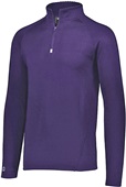 Adult Lightweight Heather 1/4 Zip Pullover (BK,Forest,Maroon,Navy,Orange,Purple,Royal,Red,White) PURPLE HEATHER Pocket