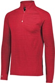 Adult Lightweight Heather 1/4 Zip Pullover (BK,Forest,Maroon,Navy,Orange,Purple,Royal,Red,White) SCARLET HEATHER Pocket