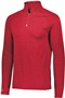  Adult Lightweight Heather 1/4 Zip Pullover (BK,Forest,Maroon,Navy,Orange,Purple,Royal,Red,White) SCARLET HEATHER Pocket