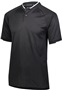 Adult, Side Vented, Low Profile Rib Collar, 50+UPF Polo Shirt BLACK/WHITE Pocket