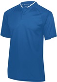 Adult, Side Vented, Low Profile Rib Collar, 50+UPF Polo Shirt ROYAL/WHITE Pocket