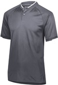 Adult, Side Vented, Low Profile Rib Collar, 50+UPF Polo Shirt CARBON/WHITE Pocket