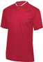 Adult, Side Vented, Low Profile Rib Collar, 50+UPF Polo Shirt SCARLET/WHITE Pocket