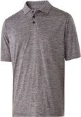  Adult Heather Polo Shirt (Forest,Graphite,Kelly,Gold,Maroon,Navy,Orange,Purple,Royal,Red) GRAPHITE HEATHER Pocket