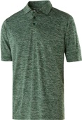  Adult Heather Polo Shirt (Forest,Graphite,Royal,Orange) FOREST HEATHER Pocket