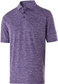  Adult Heather Polo Shirt (Forest,Graphite,Kelly,Gold,Maroon,Navy,Orange,Purple,Royal,Red) PURPLE HEATHER Pocket