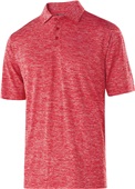 Adult Heather Polo Shirt (Forest,Graphite,Kelly,Gold,Maroon,Navy,Orange,Purple,Royal,Red) SCARLET HEATHER Pocket