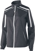 Womens 2-Color, Dropped Tail, Duel Inside Pockets Lightweight Jacket CARBON PRINT/WHITE Pocket