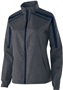 Womens 2-Color, Dropped Tail, Duel Inside Pockets Lightweight Jacket CARBON PRINT/NAVY Pocket