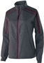 Womens 2-Color, Dropped Tail, Duel Inside Pockets Lightweight Jacket CARBON PRINT/MAROON Pocket