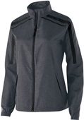 Womens 2-Color, Dropped Tail, Duel Inside Pockets Lightweight Jacket CARBON PRINT/BLACK Pocket