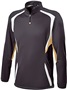 Adult Ziped Pockets,1/4 Zip Pullover (Black,Forest,Maroon,Navy,Purple) BLACK/VEGAS GOLD/WHITE Pocket