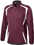 Adult Ziped Pockets,1/4 Zip Pullover (Black,Forest,Maroon,Navy,Purple) MAROON/BLACK/WHITE Pocket