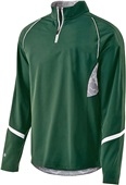 Womens 1/4 Zip Pullover (Black, Forest,Graphite,Maroon,Navy,Purple,Red) FOREST/WHITE/WHITE PRINT Pocket