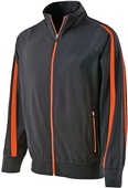 Adult & Youth Full Zip w/Zip Pockets Jacket (Black,Brown,Forest,Graphite,Maroon,Navy,Royal,Red) BLACK/ORANGE Pocket