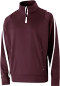 Adult Youth Pullover Jacket (Black,Brown,Forest,Graphite,Maroon,Navy,Royal,Red) MAROON/WHITE Pocket