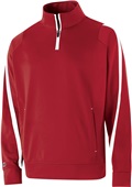 Adult Youth Pullover Jacket (Black,Brown,Forest,Graphite,Maroon,Navy,Royal,Red) SCARLET/WHITE Pocket