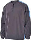 Holloway Youth Bionic 1/4 Zip Pullover Jacket 229227 CARBON/UNIVERSITY BLUE Pocket