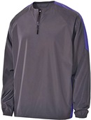 Holloway Youth Bionic 1/4 Zip Pullover Jacket 229227 CARBON/PURPLE Pocket