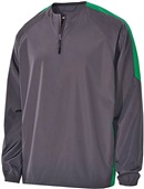 Holloway Youth Bionic 1/4 Zip Pullover Jacket 229227 CARBON/KELLY Pocket