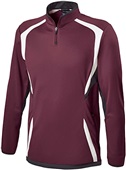  Youth, Zip Pockets, Flex-Sof 1/4 Zip Pullover MAROON/BLACK/WHITE Pocket